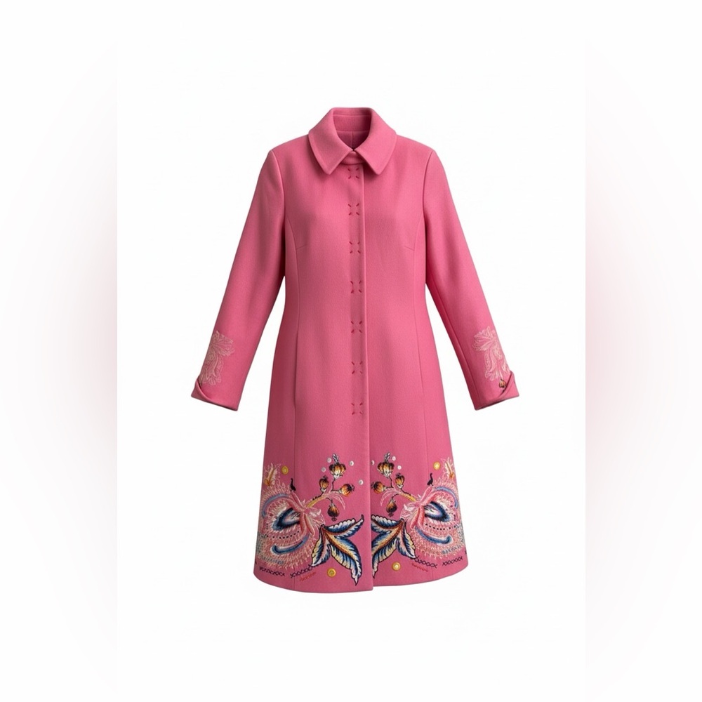 Oilily Pink Embroidered Coat